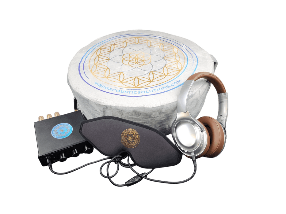 Vibroacoustic Therapy Zafu Meditation Cushion bundle with custom amplifier - Sweatfully