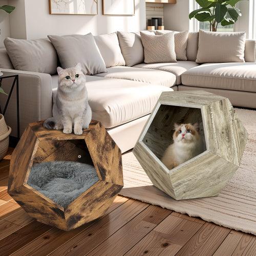 25.98'' Modern Pet Furniture Cat Carrier, Sofa Side Table, Planter MDF Multifunctional Furniture, Burmese Sumac - Sweatfully