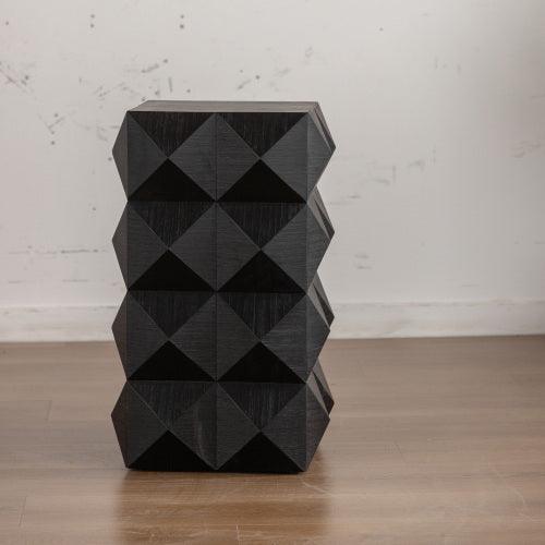 24" Height Three-dimensional Embossed Pattern Design Retro Coffee Table MDF Retro Furniture - Sweatfully