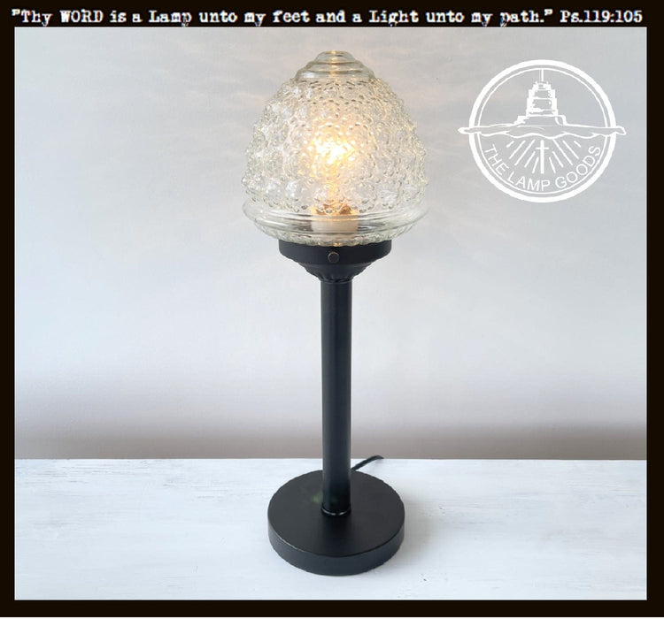 Antique Glass Table Lamp - Tall - Sweatfully