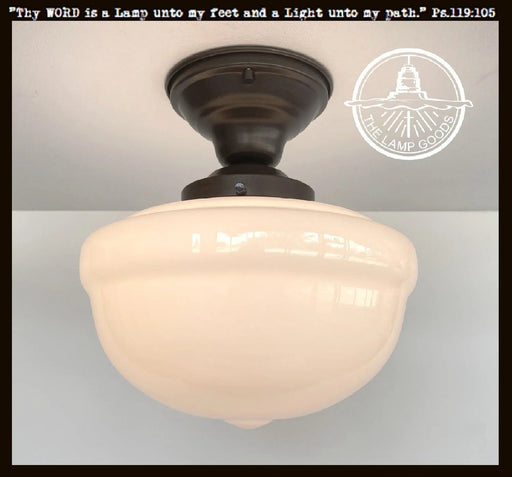 Antique Acorn CEILING Schoolhouse LIGHT Fixture - Sweatfully