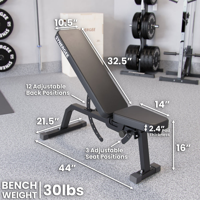 Synergee Adjustable Incline Bench - Sweatfully