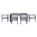 Outdoor 7-Piece Patio Table and Chairs Set for 6 with 72.8" Rectangle Table, Removable Cushions for Backyard, Garden, Poolside - Sweatfully