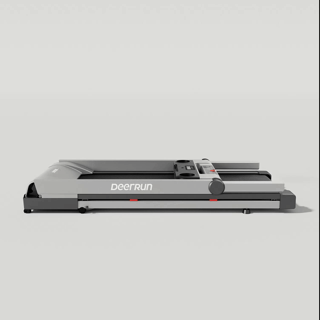 DeerRun A1 Pro Move+  6% Incline Foldable Treadmill——2025 Upgraded Chip & NFC Support | 350Lbs, 10mph Silver - Sweatfully