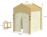 Ash Adjustable Wooden Learning Tent with Kids Desk & Chair – 2-in-1 Play & Study Station - Sweatfully