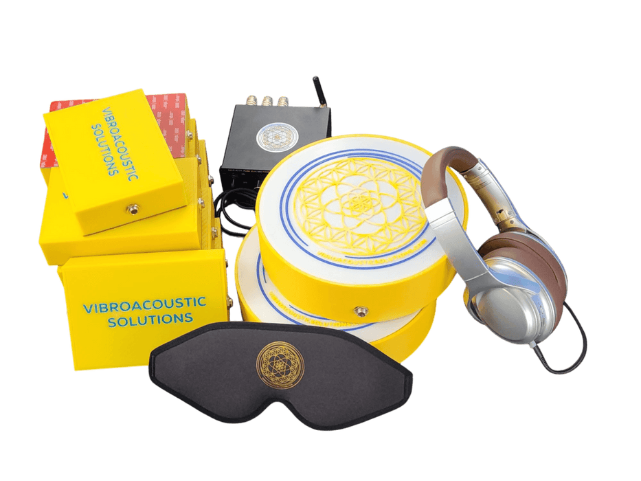 Vibroacoustic Therapy Massage Table Attachments with custom Amplifier Bundle - Sweatfully