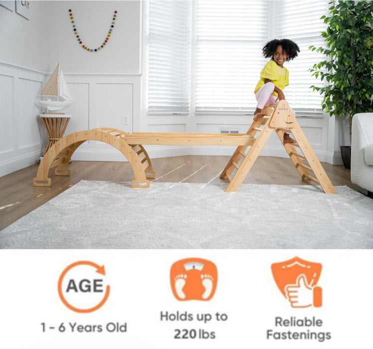 Hazel - Pikler Triangle Ladder & Rocker Set - Sweatfully