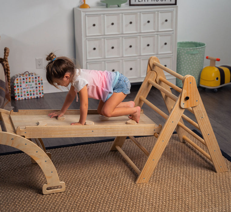 Hazel - Pikler Triangle Ladder & Rocker Set - Sweatfully