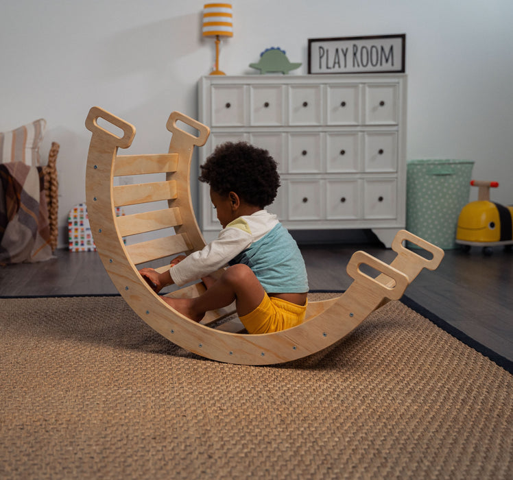 Hazel - Pikler Triangle Ladder & Rocker Set - Sweatfully