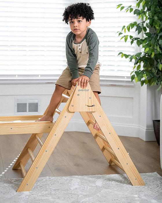 Hazel - Pikler Triangle Ladder & Rocker Set - Sweatfully