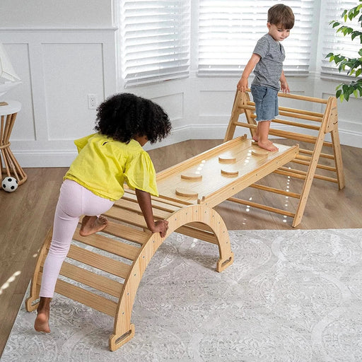 Hazel - Pikler Triangle Ladder & Rocker Set - Sweatfully