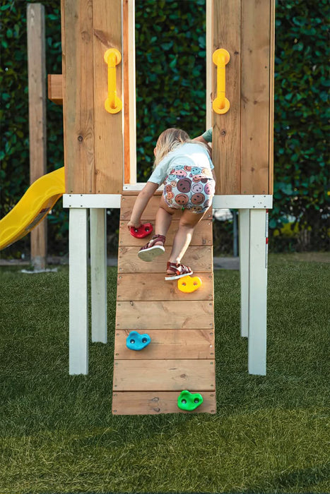 Forest - Modern Backyard Outdoor Swing Set 2 Swings And Trapeze Bar - Sweatfully