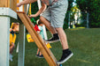 Forest - Modern Backyard Outdoor Swing Set 2 Swings And Trapeze Bar - Sweatfully