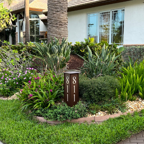 RadiantLight 27" tall ADDRESS MARKER Landscape Light - Garden Light - Sweatfully