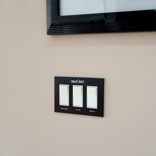 CleanPlate Wall Plate in Jet Black for Rocker Switches - Sweatfully