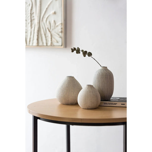 Stoneware Textured Vases - Sweatfully