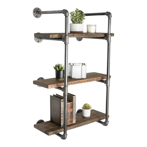 3 -Tier Wall Mounted Shelf By PIPE DECOR - Sweatfully