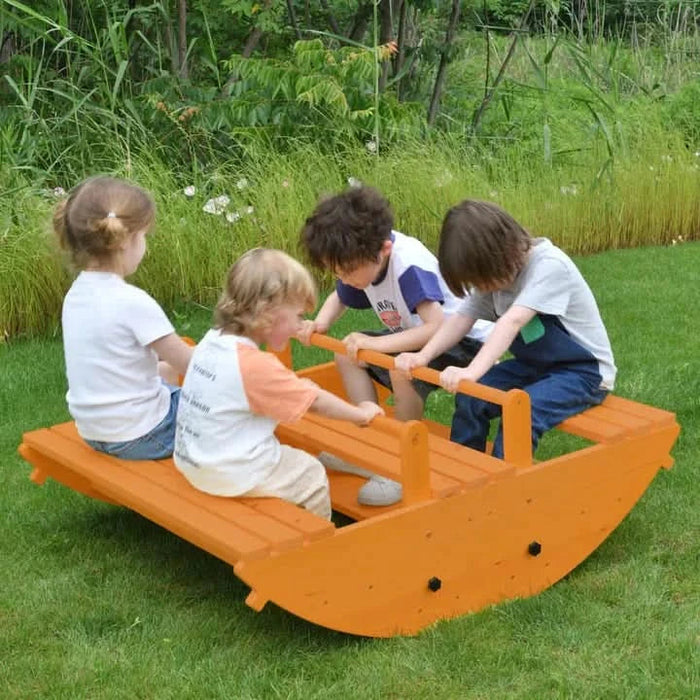 Banyan Jumbo Wooden Rocker & Climber Playset | Outdoor Gross Motor Toy for Toddlers - Sweatfully