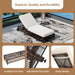 Outdoor Lounge Chair, Patio Chaise Lounge with 5-Position Backrest, Rattan Outdoor Lounge Chair with Cushion and Wheels for Poolside, Backyard, Garden - Sweatfully