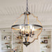 Bennington 4-Light Brown Wood Chandelier - Sweatfully