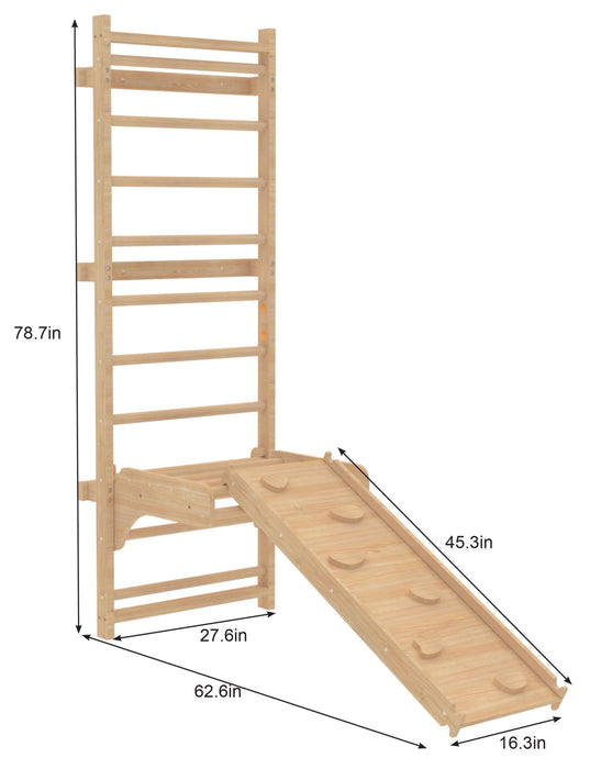 Betula Swedish Wall Ladder & Indoor Wooden Climber for Kids – Home Gym Playset - Sweatfully