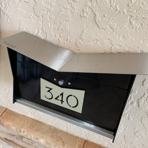 ButterFly Box in JET BLACK - Wall Mount Mailbox - Sweatfully