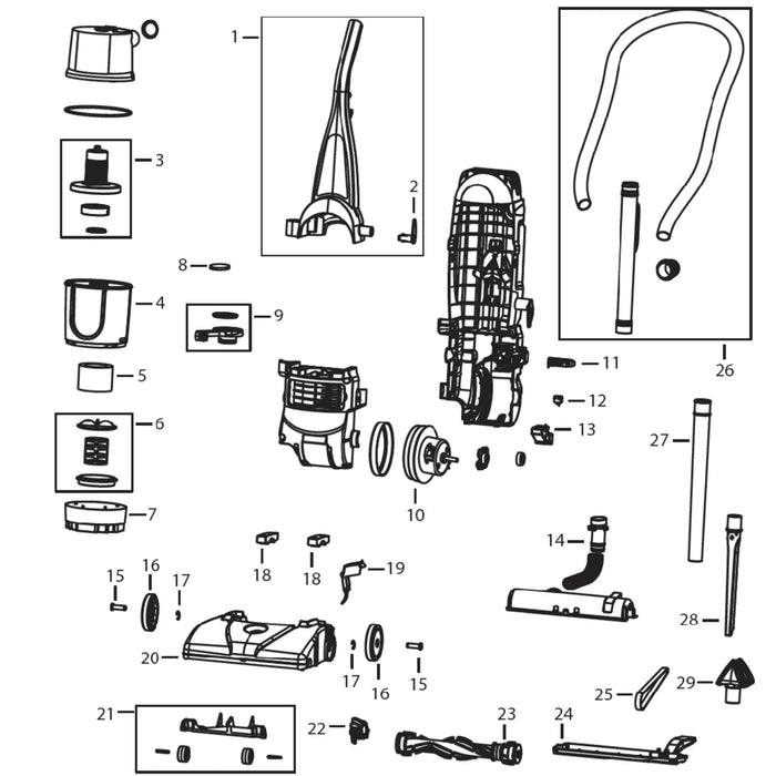 Bissell BGU1937T ProCup 13" Upright Vacuum Cleaner with Tools - Sweatfully
