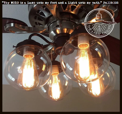Modern Globe Ceiling Fan Light - Sweatfully