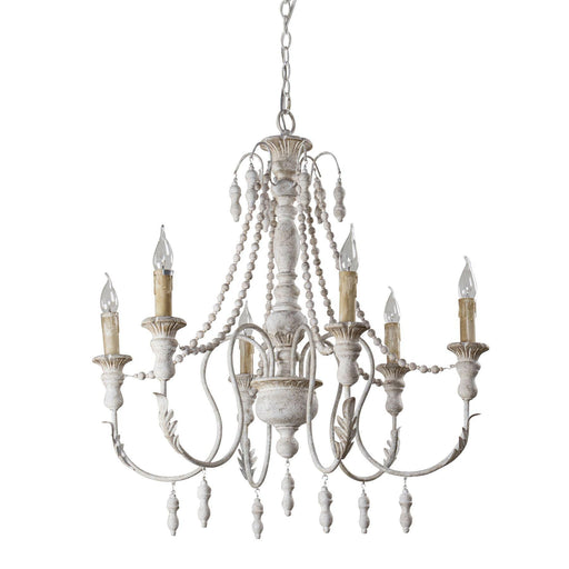 Billiter 6-Light Wood White Chandelier - Sweatfully