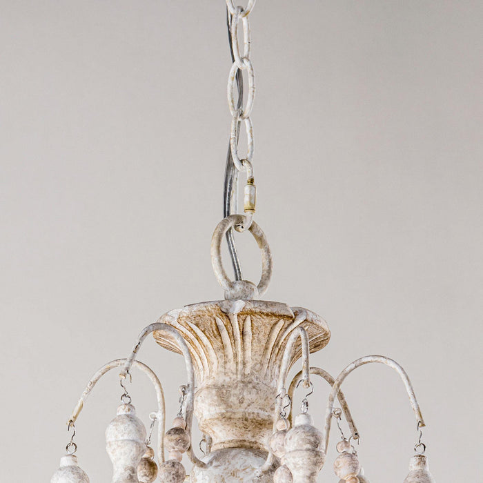 Billiter 6-Light Wood White Chandelier - Sweatfully