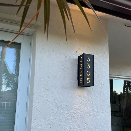 RadiantLight Address Marker Wall Sconces - Outdoor Wall Lights - Sweatfully