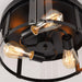 Black 3-Light Farmhouse Flush Mount Ceiling Light - Sweatfully