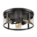 Black 3-Light Farmhouse Flush Mount Ceiling Light - Sweatfully