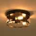 Black 3-Light Farmhouse Flush Mount Ceiling Light - Sweatfully