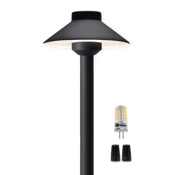 Gardenreet Solid Brass Low Voltage Landscape Pathway Light, LED Outdoor Accent Path and Area Light(Hat 2401) - Sweatfully