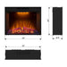 Black Electric Fireplace Heater Insert with Overheating Protection and Remote Control - Sweatfully