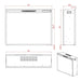Black Electric Fireplace Heater Insert with Overheating Protection and Remote Control - Sweatfully