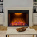 Black Electric Fireplace Heater Insert with Overheating Protection and Remote Control - Sweatfully
