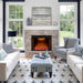 Black Electric Fireplace Heater Insert with Overheating Protection and Remote Control - Sweatfully