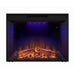 Black Electric Fireplace Heater Insert with Overheating Protection and Remote Control - Sweatfully
