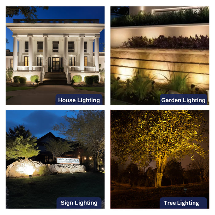 Gardenreet 12V Solid Brass Landscape Flood Light & Wall Wash Light, Low Voltage Wired Outdoor LED Flood Fixture for Wall,Tree and Buliding - Bronze/Black(2303) - Sweatfully