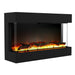 Black Recessed or Wall-Mount Electric 3-Color Flame with LED Light Fireplace - Sweatfully