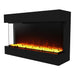 Black Recessed or Wall-Mount Electric 3-Color Flame with LED Light Fireplace - Sweatfully