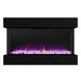 Black Recessed or Wall-Mount Electric 3-Color Flame with LED Light Fireplace - Sweatfully