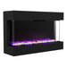 Black Recessed or Wall-Mount Electric 3-Color Flame with LED Light Fireplace - Sweatfully