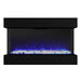 Black Recessed or Wall-Mount Electric 3-Color Flame with LED Light Fireplace - Sweatfully