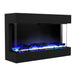 Black Recessed or Wall-Mount Electric 3-Color Flame with LED Light Fireplace - Sweatfully