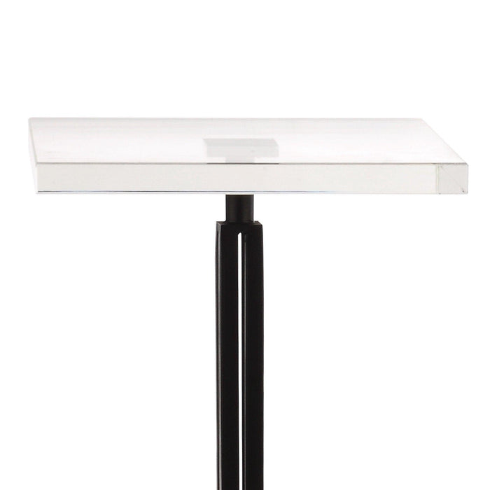 Black Square Side Table with Marble Base - Sweatfully