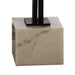 Black Square Side Table with Marble Base - Sweatfully