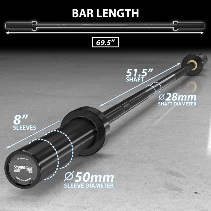 Synergee Technique Barbell - Sweatfully